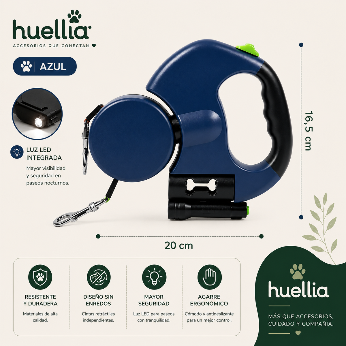 Huellia® Correa Doble para 2 Perros