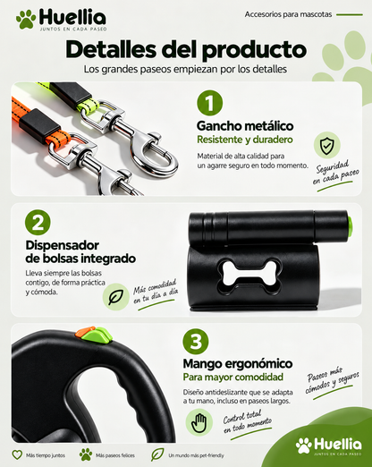 Huellia® Correa Doble para 2 Perros