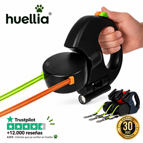 Huellia® Correa Doble para 2 Perros